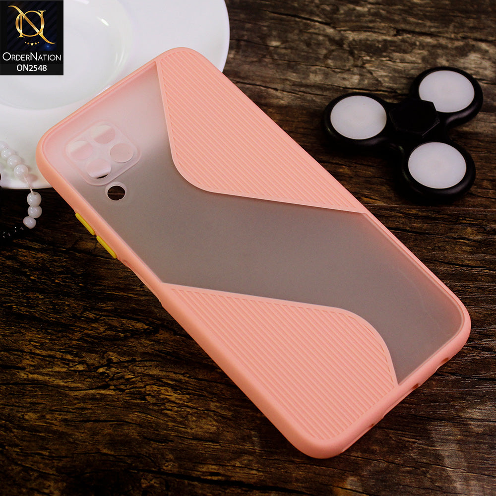 Huawei Nova 7i Cover - Pink - New Ziggy Line Wavy Style Soft Case