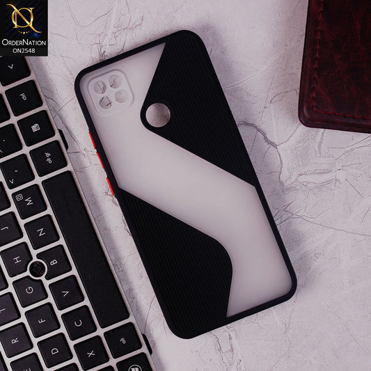 Xiaomi Redmi 9C Cover - Black - New Ziggy Line Wavy Style Soft Case