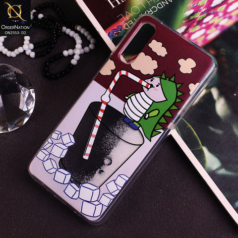 Samsung Galaxy A70s Cover - Design 2 - New Stylish Ice Cream Shake 3D Moving Liquid Glitter Case