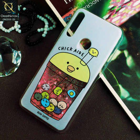 Honor 9X Cover - Design 1 - New Stylish Ice Cream Shake 3D Moving Liquid Glitter Case