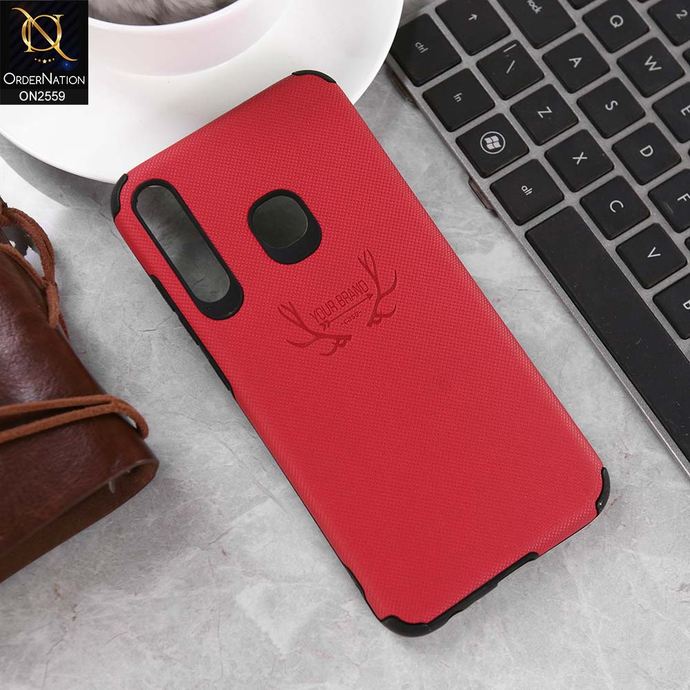 Infinix S4 Cover - Red - New Dot Texture PU Leather Soft Case