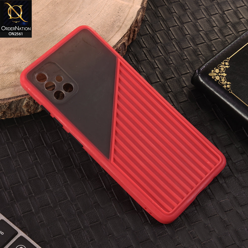 Samsung Galaxy A51  Cover - Red -  Luxury Hybrid Shockproof Stand Case