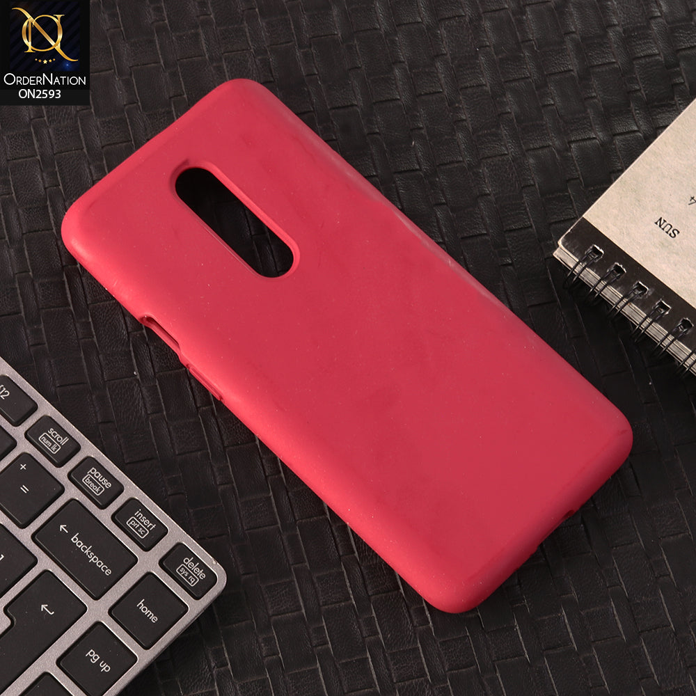 OnePlus 7 Pro Cover - Red -  HQ Silica Gel Silicon Shockproof Matte Soft Case