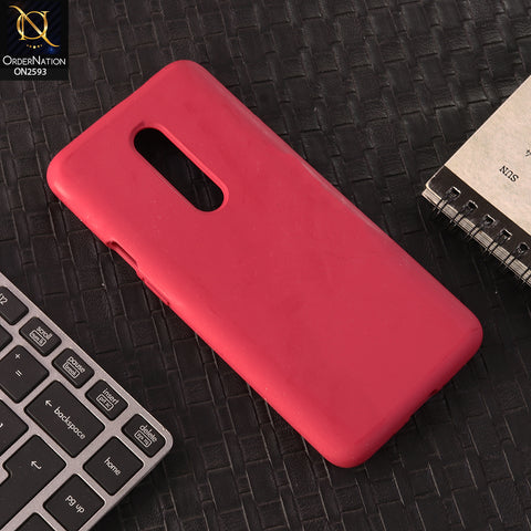 OnePlus 7 Pro Cover - Red -  HQ Silica Gel Silicon Shockproof Matte Soft Case