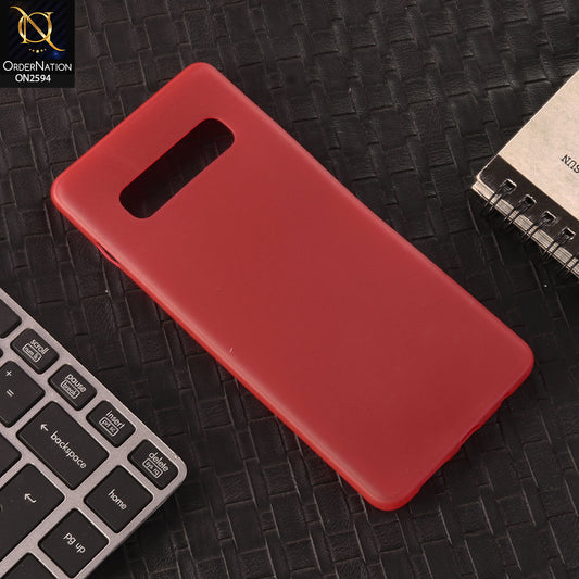 Samsung Galaxy S10 Plus Cover - Red -  Candy Color Soft Shell Case