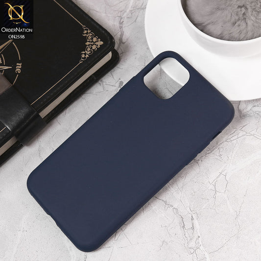 iPhone 11 Pro Max Cover - Midnight Blue - HQ Silica Gel Silicon Shockproof Matte Soft Case