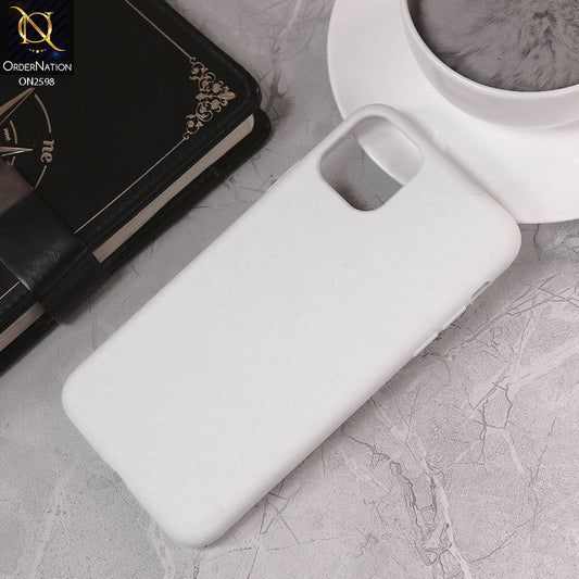 iPhone 11 Pro Max Cover - White - HQ Silica Gel Silicon Shockproof Matte Soft Case
