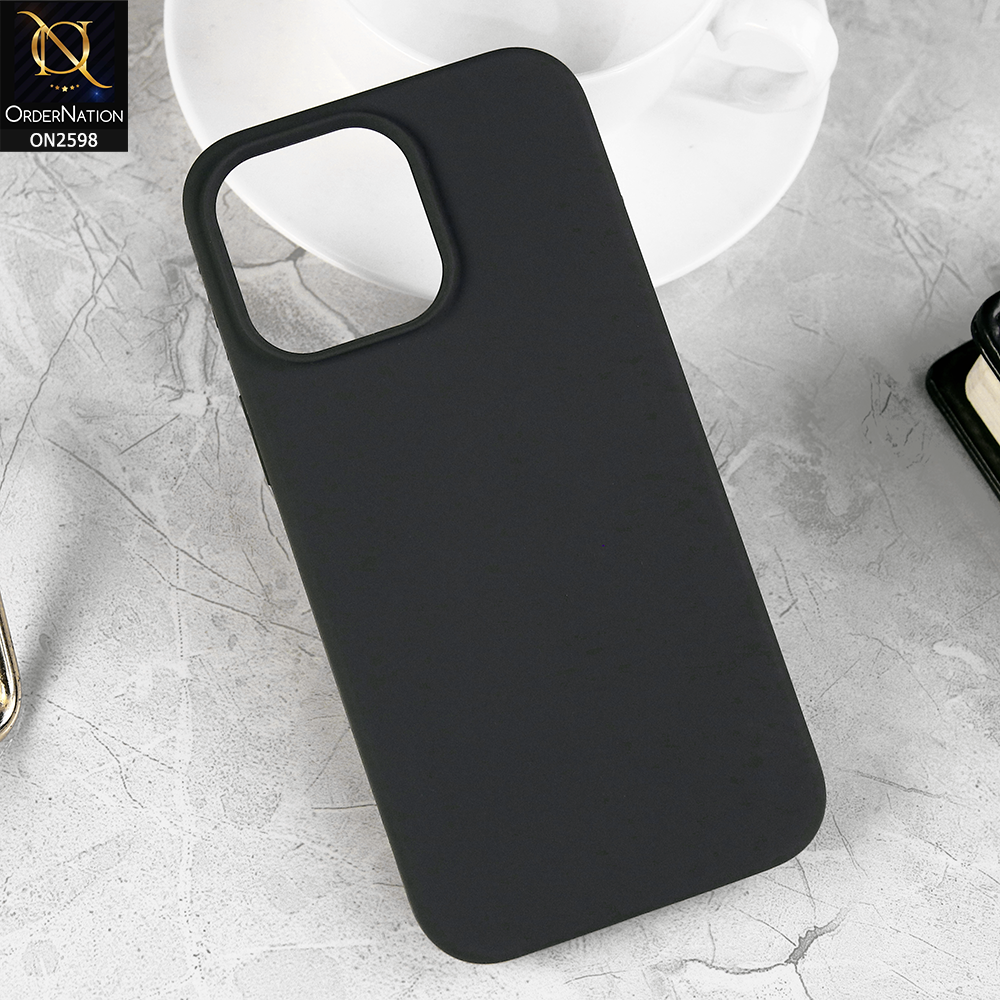 iPhone 15 Pro Max Cover - Dark Gray - HQ Silica Gel Silicon Shockproof Matte Soft Case