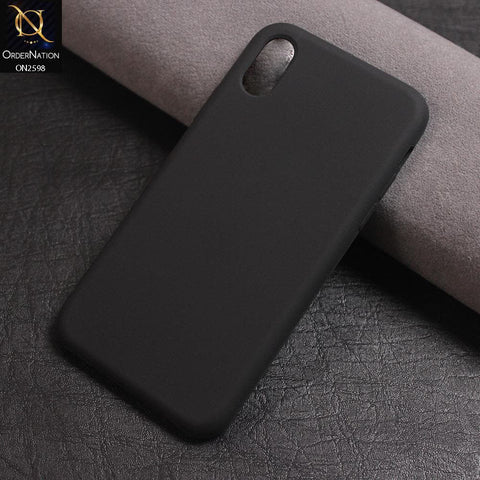 iPhone XR Cover - Black - HQ Silica Gel Shockproof Matte Soft Silicone Case