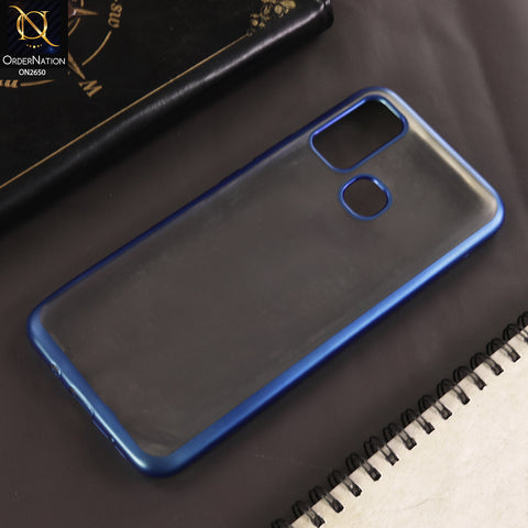 Infinix Hot 9 Play Cover - Blue - Matte Colors Look Semi Transparent Soft Case