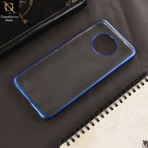 Infinix Note 7 Cover - Blue - Matte Colors Look Semi Transparent Soft Case