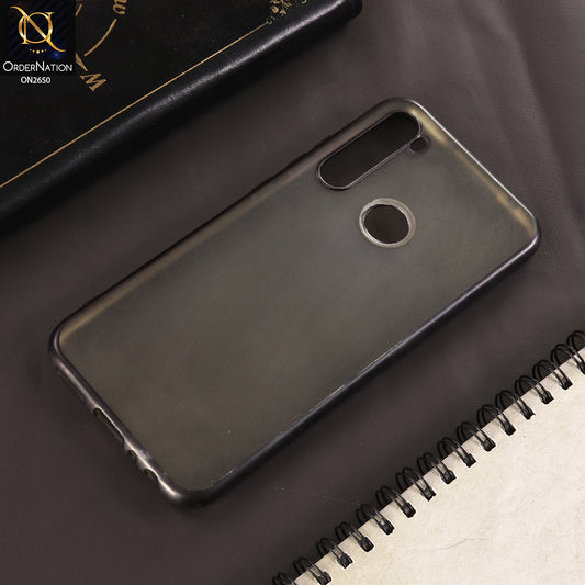 Xiaomi Redmi Note 8 2021 Cover - Black - Matte Colors Look Semi Transparent Soft Case