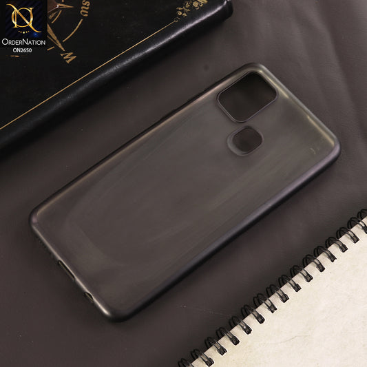 Samsung Galaxy A21s Cover - Black - Matte Colors Look Semi Transparent Soft Case
