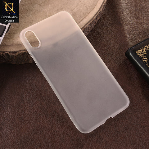 iPhone XS Max Cover - White -  Ultra Thin ColoWhite Semi-Transparent Paper Shell Case