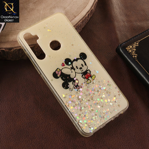 Realme 6i Cover - Yellow - Glamorous Look Glitter Shine Tpu Case - Glitter Does Not Move