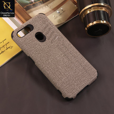 Oppo A12s Cover - Pink - Soft New Fresh Look Jeans Texture Cas