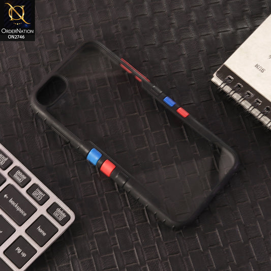 iPhone 6S / 6  Cover - Black -  New Designer Sporty Look Transparent Soft Shell Case