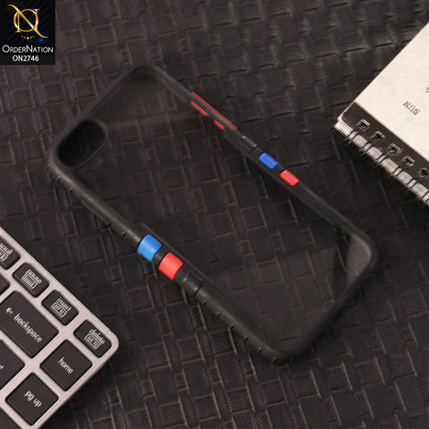 iPhone 6S / 6  Cover - Black -  New Designer Sporty Look Transparent Soft Shell Case