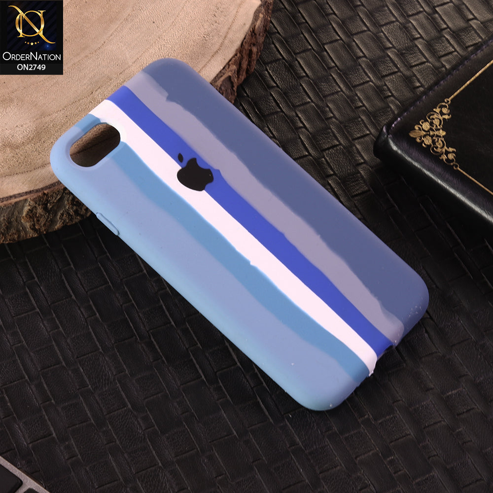 iPhone SE 2020 Cover - Design13 -  Rainbow Series Liquid Soft Silicon Case