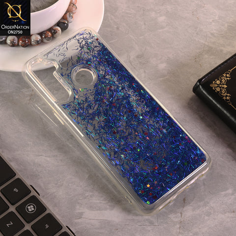 Realme 6i Cover - Blue -  New Fashion Girlish Loopan Liquid Star Soft Case