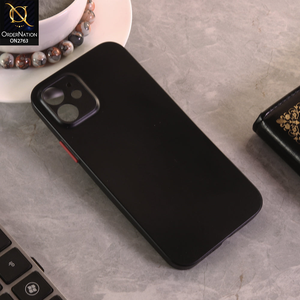 iPhone 12 Pro Cover - Black -  New Colored Semi-Transparent Ultra Thin Paper Shell Case