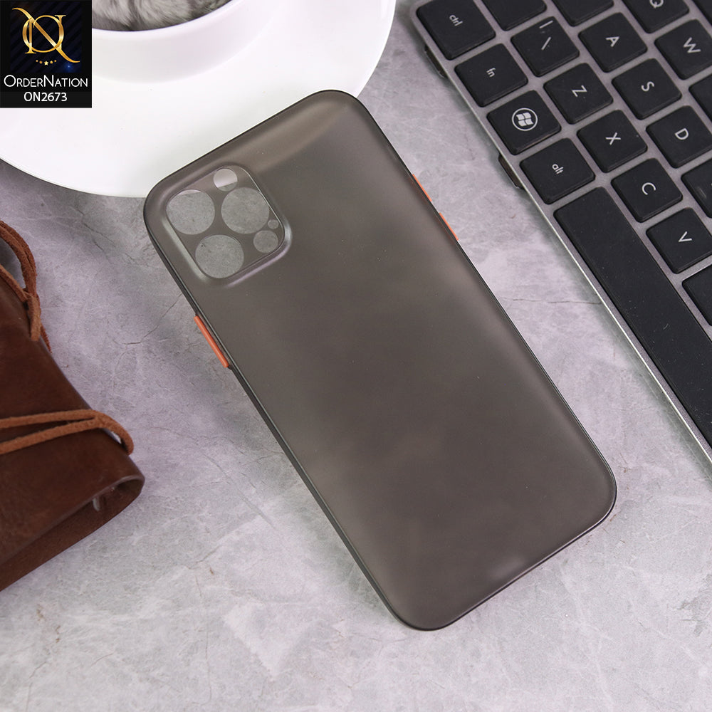 iPhone 12 Pro - Gray - New Colored Semi-Transparent Ultra Thin Paper Shell Case