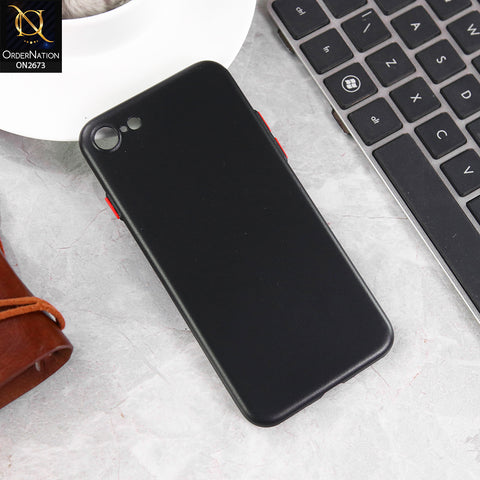 iPhone 8 / 7 - Black - New Colored Semi-Transparent Ultra Thin Paper Shell Case