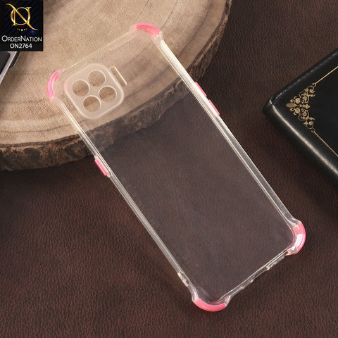 Oppo F17 Pro Cover - Dark Pink - Soft Anti Shock Colorfull Corner Back Clear Case