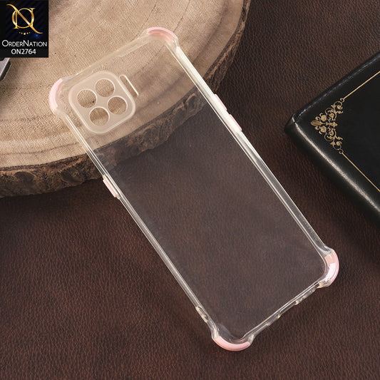 Oppo F17 Pro Cover - Light Pink - Soft Anti Shock Colorfull Corner Back Clear Case