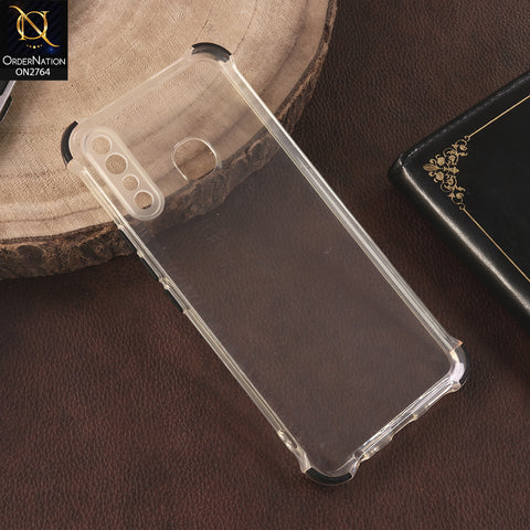 Infinix Hot 8 Cover - Black - Soft Anti Shock Colorfull Corner Back Clear Case