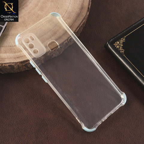 Infinix Hot 9 Play Cover - Cyan - Soft Anti Shock Colorfull Corner Back Clear Case