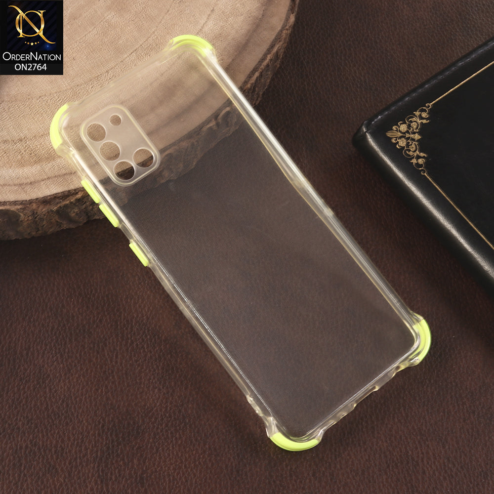 Samsung Galaxy A31 Cover - Light Green - Soft Anti Shock Colorfull Corner Back Clear Case