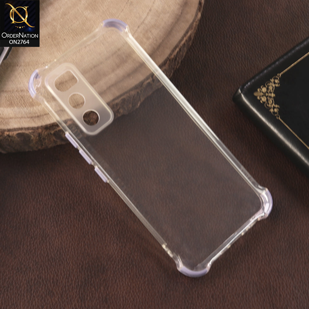 Vivo V20 SE Cover - Blue - Soft Anti Shock Colorfull Corner Back Clear Case
