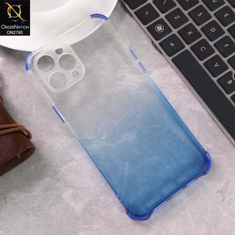 iPhone 12 Pro Max Cover - Blue -  Dual Gradient Semi Transparent Soft Case
