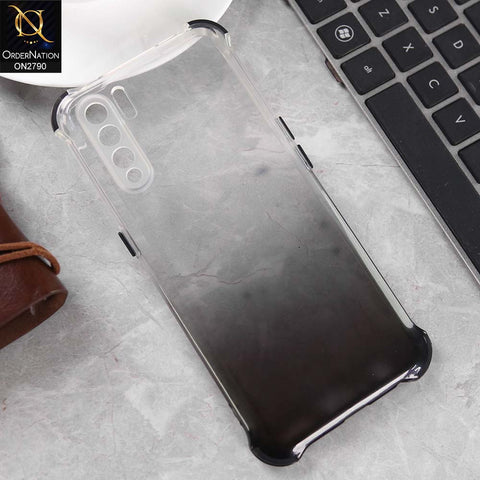 Oppo Reno 3 5G Cover - Black -  Dual Gradient Semi Transparent Soft Case