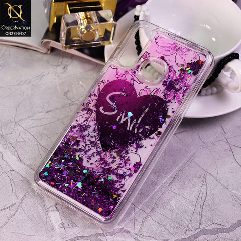 Vivo Y19 Cover - Design 7 - Soft Silicone Bling Sparkle Moving Liquid Glitter Case