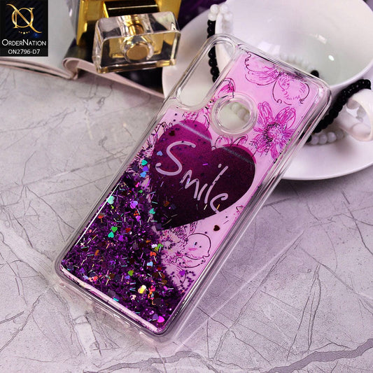 Huawei Y6p Cover - Design 7 - Soft Silicone Bling Sparkle Moving Liquid Glitter Case