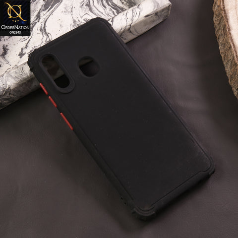 Samsung Galaxy A20 Cover - Black - 3D Camera Soft Silicon Protective Case