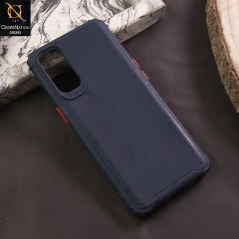 Oppo Reno 4 Cover - Dark Blue - 3D Camera Soft Silicon Protective Case