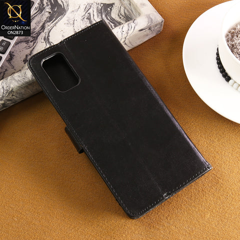 Samsung Galaxy A52 Cover - Black - Shockproof Leather Magnetic Kickstand Wallet Flipbook With Card Holder Slots Case