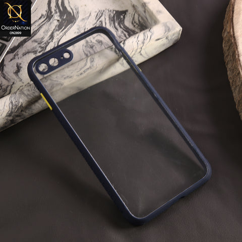 iPhone 8 Plus / 7 Plus Cover - Blue - Shiny Acrylic Anti-Shock Stylish Bumper Camera Protection Back Case