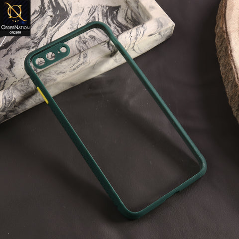 iPhone 8 Plus / 7 Plus Cover - Dark Green - Shiny Acrylic Anti-Shock Stylish Bumper Camera Protection Back Case