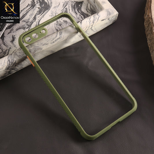 iPhone 8 Plus / 7 Plus Cover - Light Green - Shiny Acrylic Anti-Shock Stylish Bumper Camera Protection Back Case