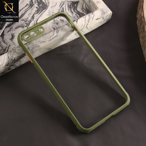 iPhone 8 Plus / 7 Plus Cover - Light Green - Shiny Acrylic Anti-Shock Stylish Bumper Camera Protection Back Case