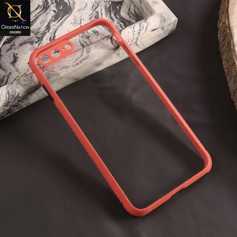 iPhone 8 Plus / 7 Plus Cover - Red - Shiny Acrylic Anti-Shock Stylish Bumper Camera Protection Back Case