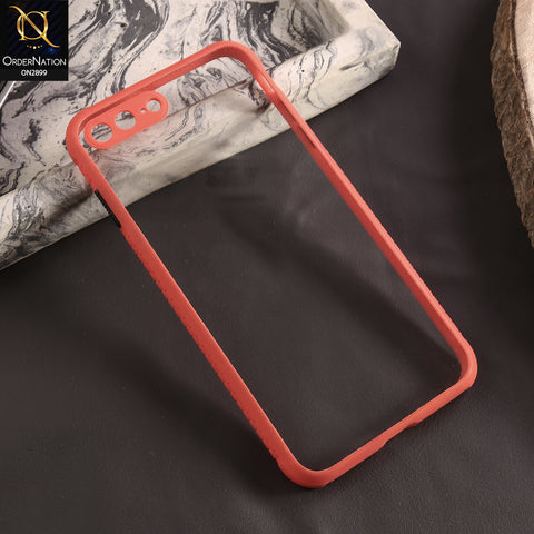 iPhone 8 Plus / 7 Plus Cover - Red - Shiny Acrylic Anti-Shock Stylish Bumper Camera Protection Back Case