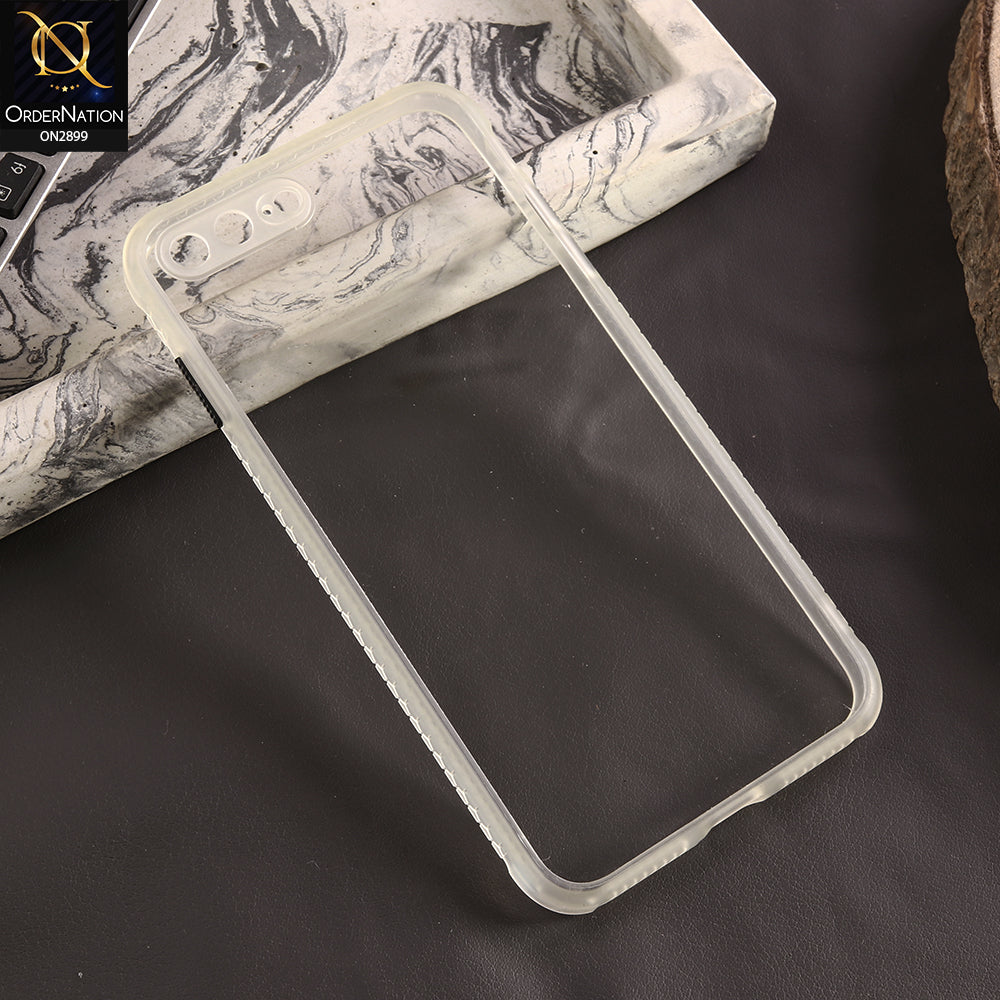 iPhone 8 Plus / 7 Plus Cover - White - Shiny Acrylic Anti-Shock Stylish Bumper Camera Protection Back Case