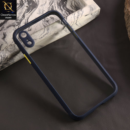 iPhone XR Cover - Blue - Shiny Acrylic Anti-Shock Stylish Bumper Camera Protection Back Case