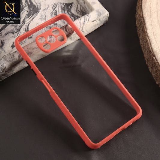 Xiaomi Poco X3 NFC Cover - Red - Shiny Acrylic Anti-Shock Stylish Bumper Camera Protection Back Case
