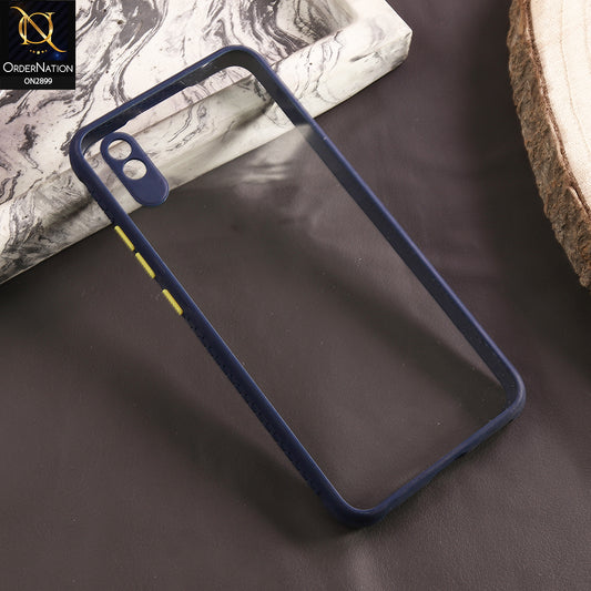 Xiaomi Redmi 9A Cover - Blue - Shiny Acrylic Anti-Shock Stylish Bumper Camera Protection Back Case